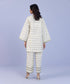 Women's Pret Yarn Dyed Embroidered Off White Straight Shirt